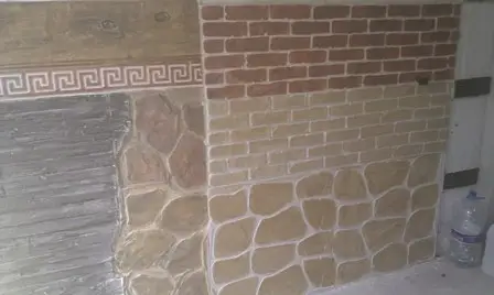 Fachada de monocapa impreso imitación piedra: efectos muy reales