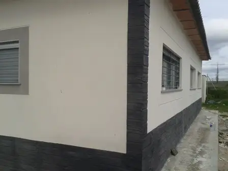 Fachada de monocapa impreso imitación piedra: exterior e interior