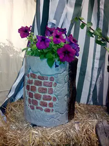 Jardinera de mortero hecha a mano – obra 9