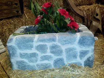 Jardinera de mortero hecha a mano – obra 10